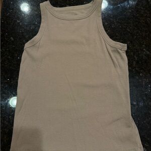 Rachel Zoe Beige Ribbed Knit Top